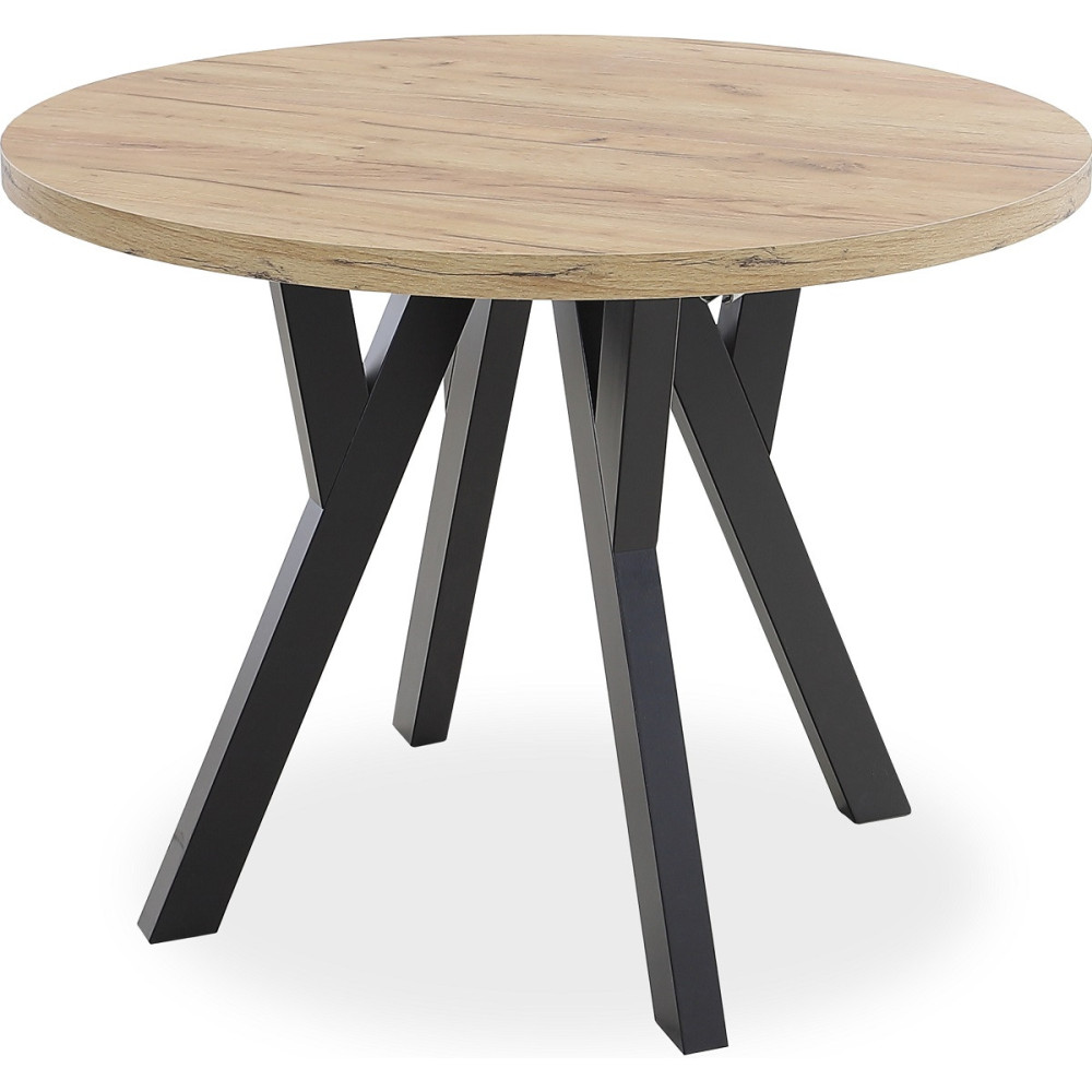 OKRĄGŁY STÓŁ ROZKŁADANY S43 Z DREWNIANYMI NOGAMI