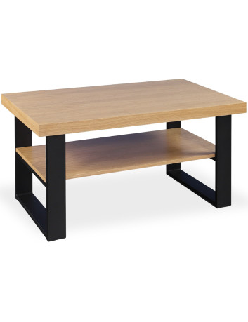 ŁAWA STOLIK Ł-12 LOFT Z PÓŁKĄ I METALOWYMI NOGAMI