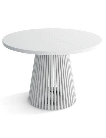 STÓŁ OKRĄGŁY DREWNIANY ROZKŁADANY S57 CZARNE METAL NOGI