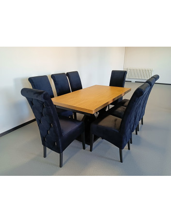 ROZKŁADANY STÓŁ KOLUMNOWY S35 LEON Z BIAŁYMI NOGAMI