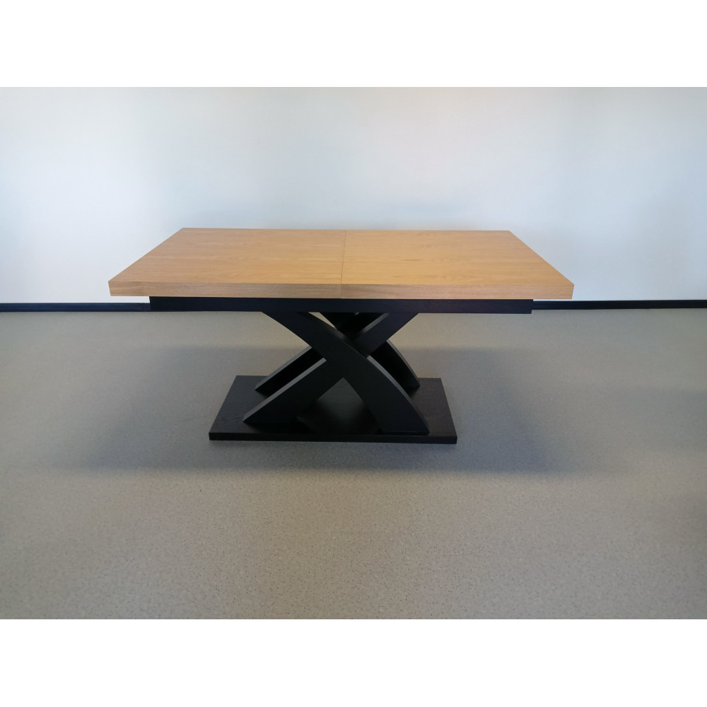 ROZKŁADANY STÓŁ KOLUMNOWY S35 LEON Z BIAŁYMI NOGAMI